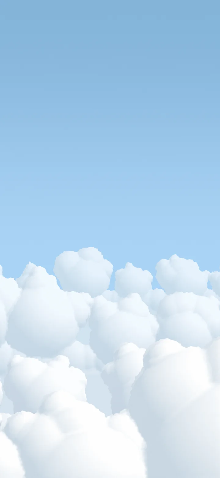 Light Blue Fluffy Clouds wallpaper for iPhone and Android