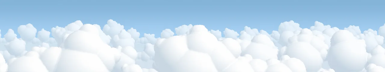 Light Blue Fluffy Clouds triple monitor wallpaper, 7680 × 1440