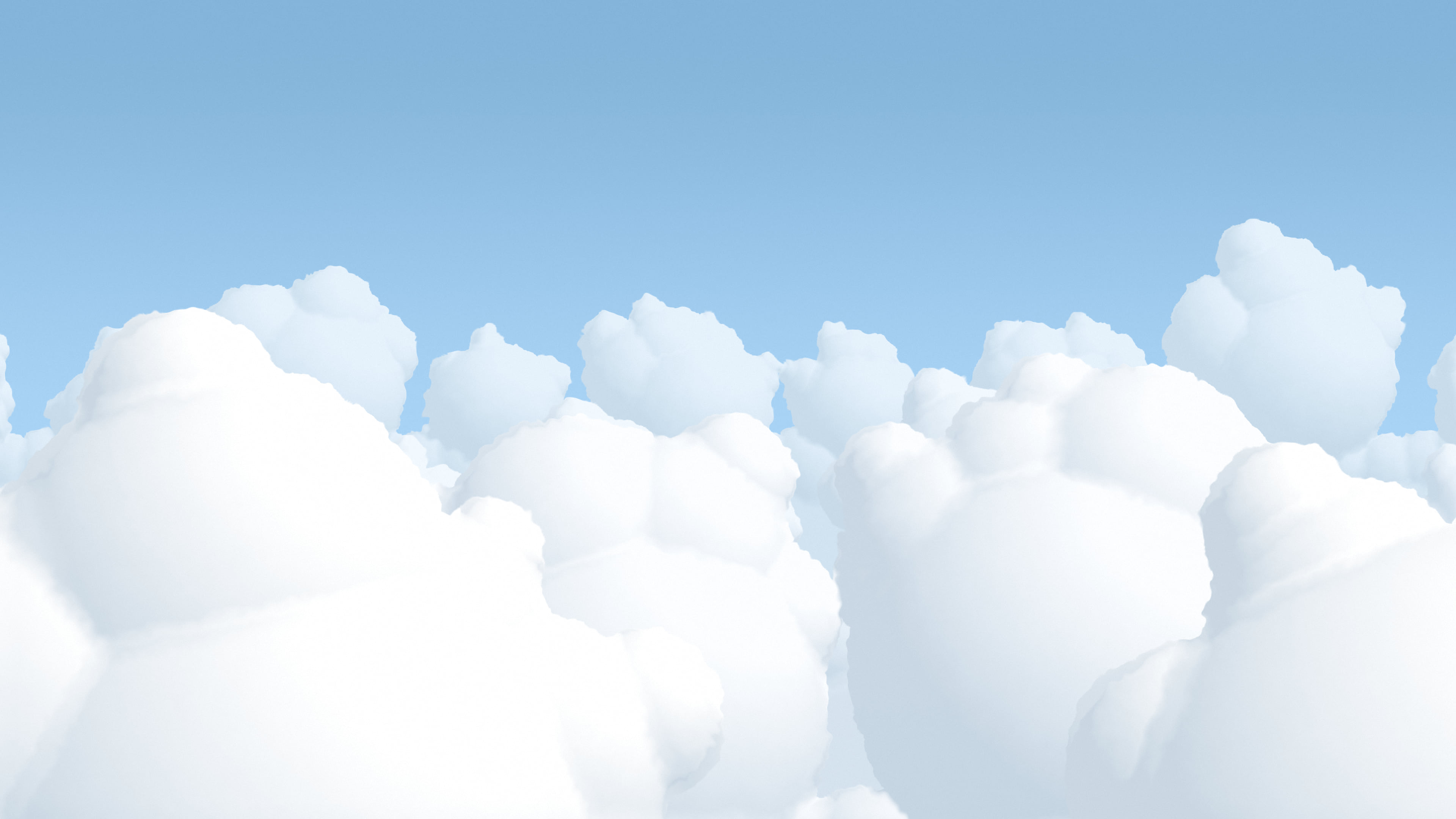 Light Blue Fluffy Clouds desktop wallpaper in 4K