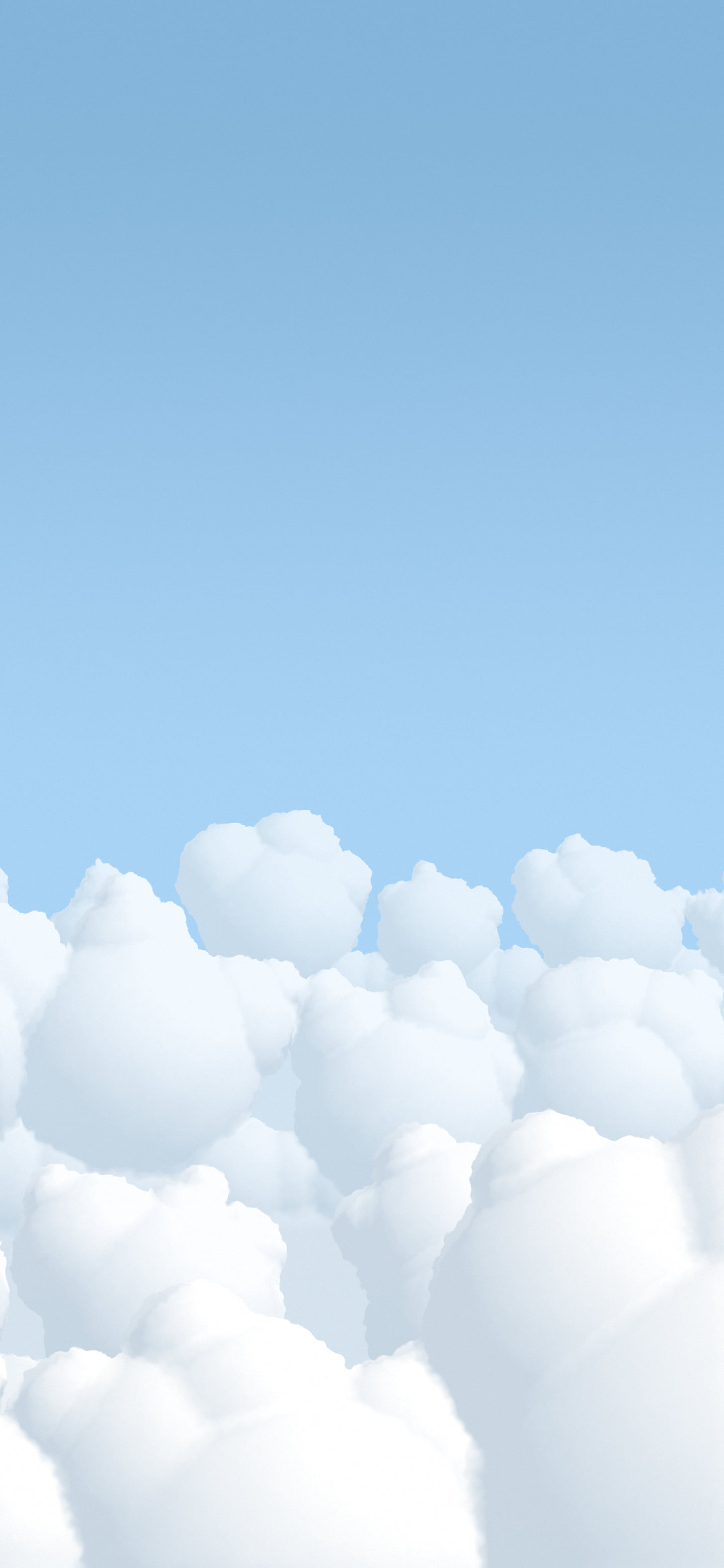 Light Blue Fluffy Clouds wallpaper for iPhone and Android