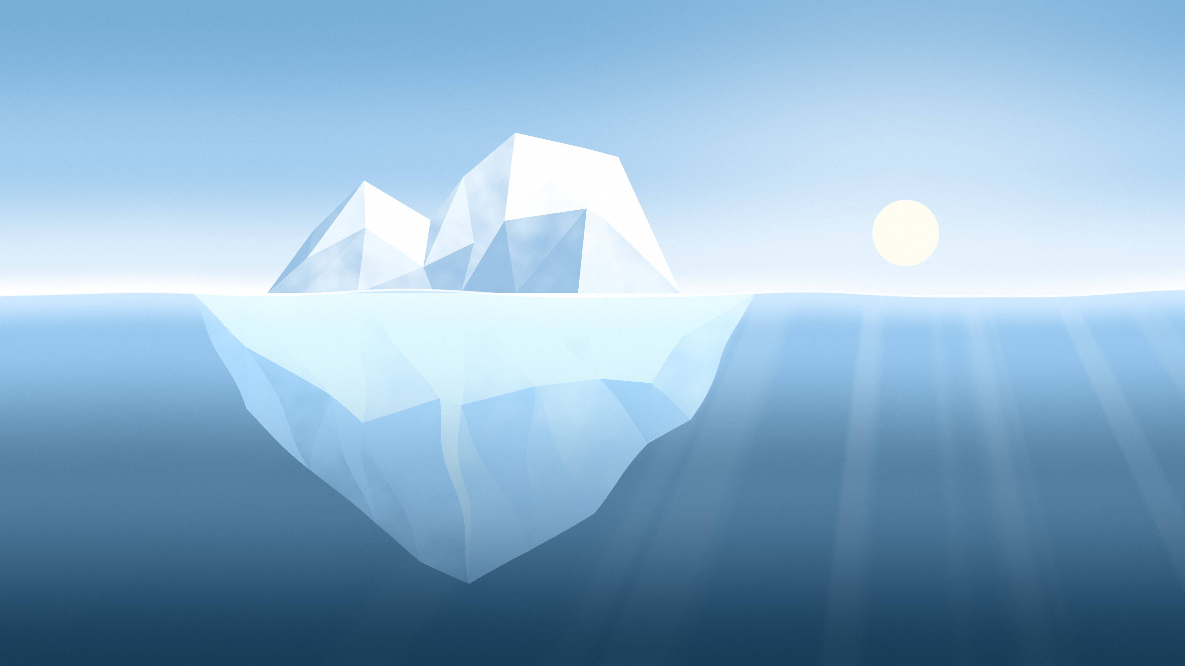 Light Blue Iceberg desktop wallpaper in 4K