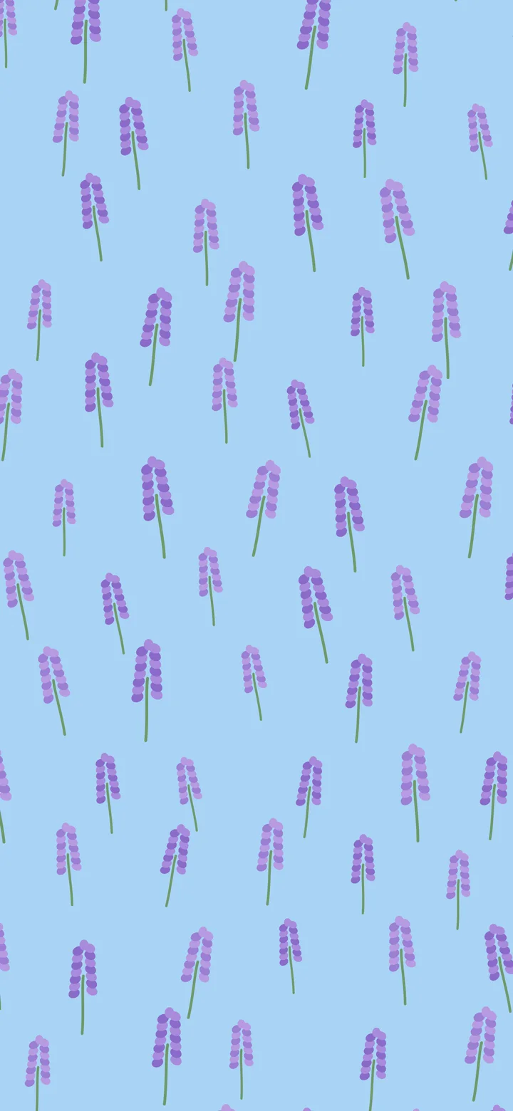 Light Blue Lavender Sprig Pattern wallpaper for iPhone and Android