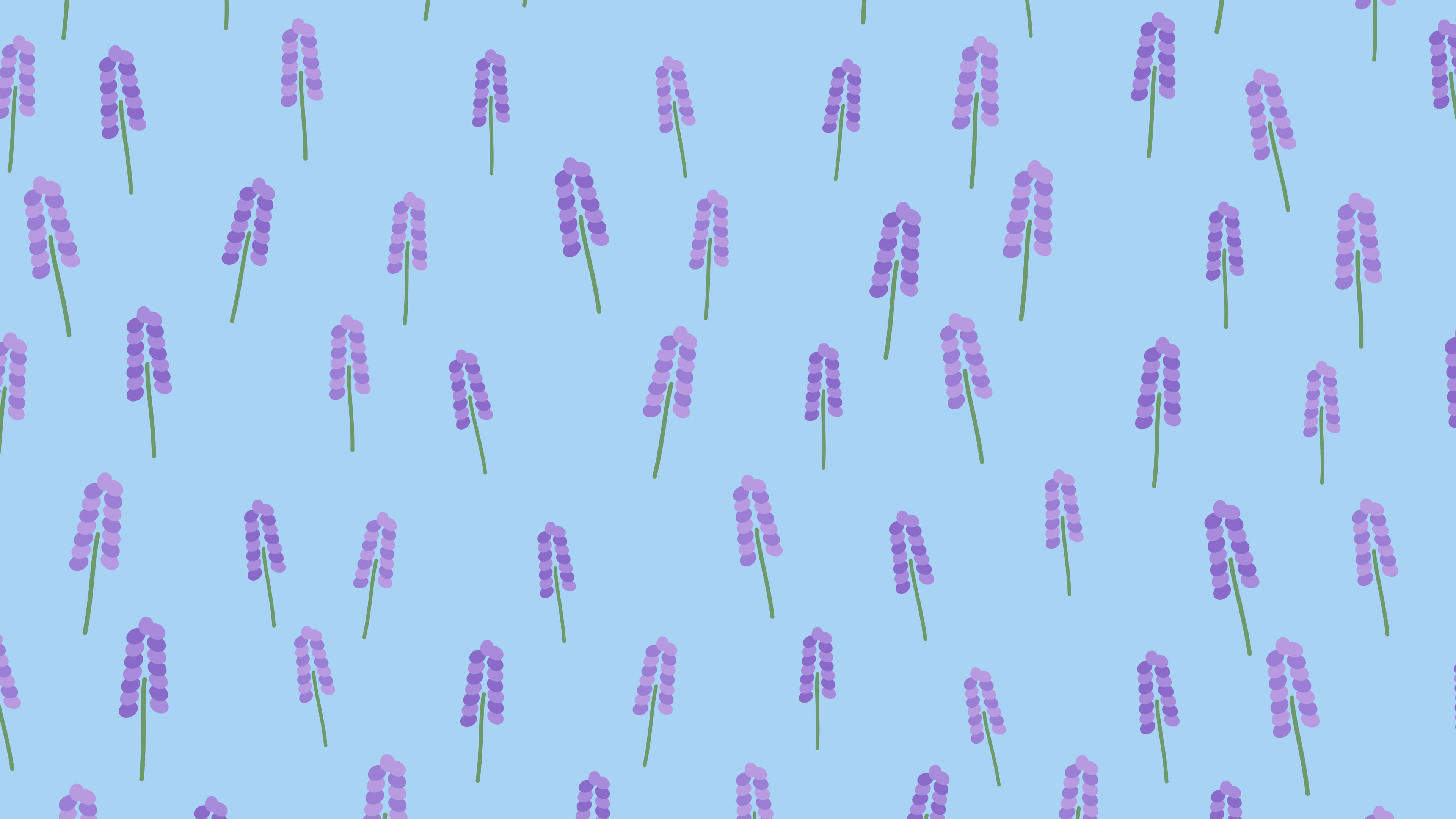 Light Blue Lavender Sprig Pattern desktop wallpaper in 4K