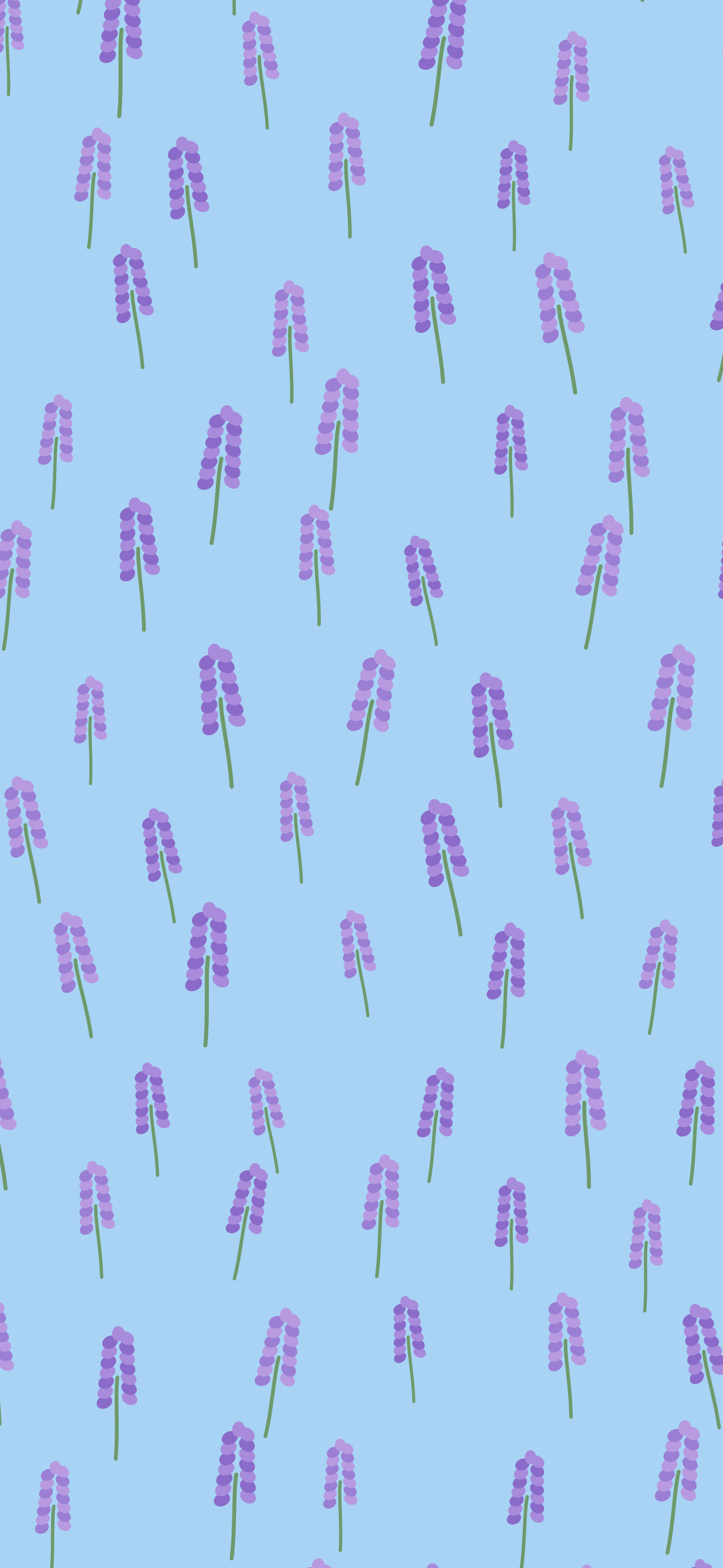 Light Blue Lavender Sprig Pattern wallpaper for iPhone and Android