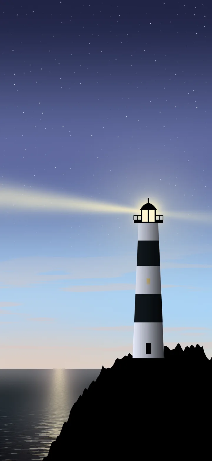 Light Blue Lighthouse wallpaper for iPhone and Android