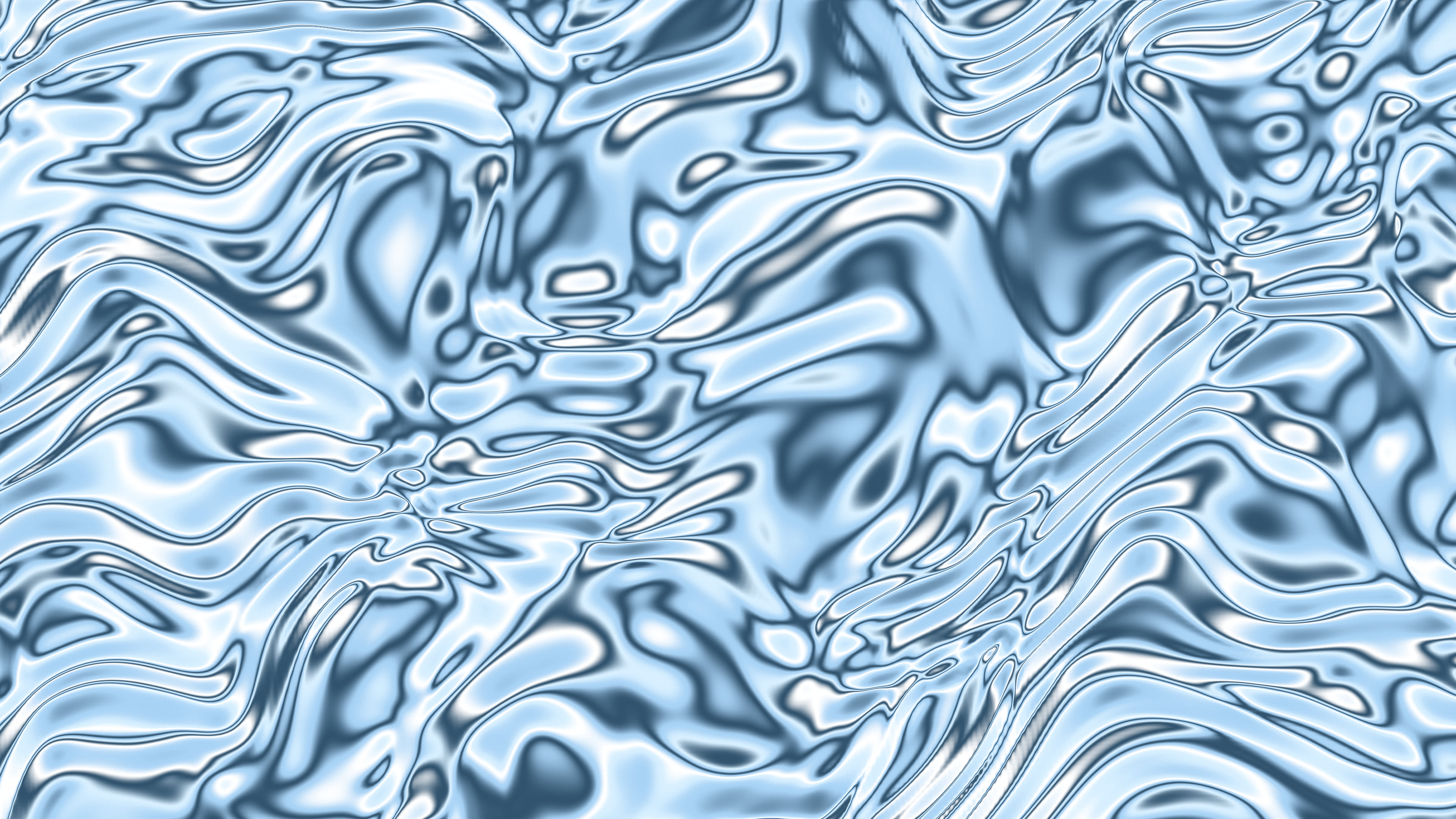 Light Blue Liquid Chrome desktop wallpaper in 4K