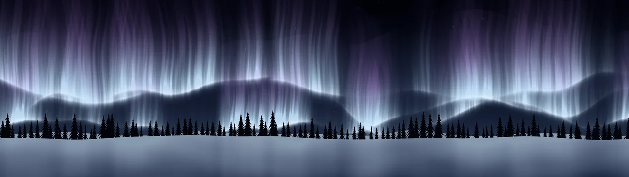 Light Blue Northern Lights dual monitor wallpaper, 7680 × 2160