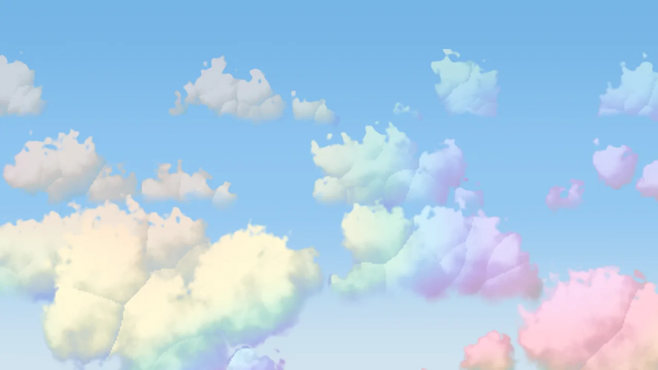 Light Blue Rainbow Clouds desktop wallpaper in 4K