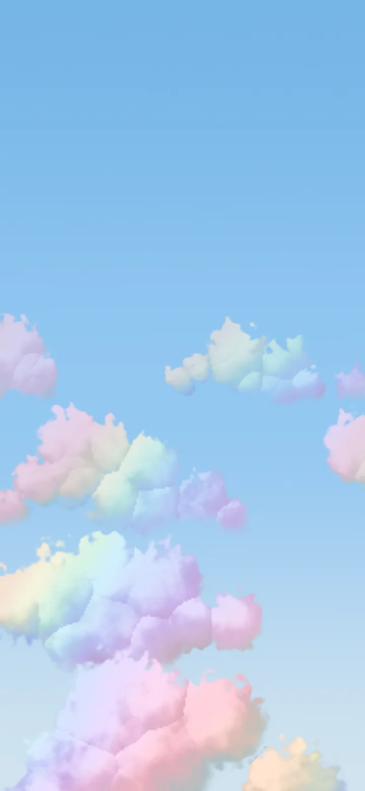 Light Blue Rainbow Clouds wallpaper for iPhone and Android