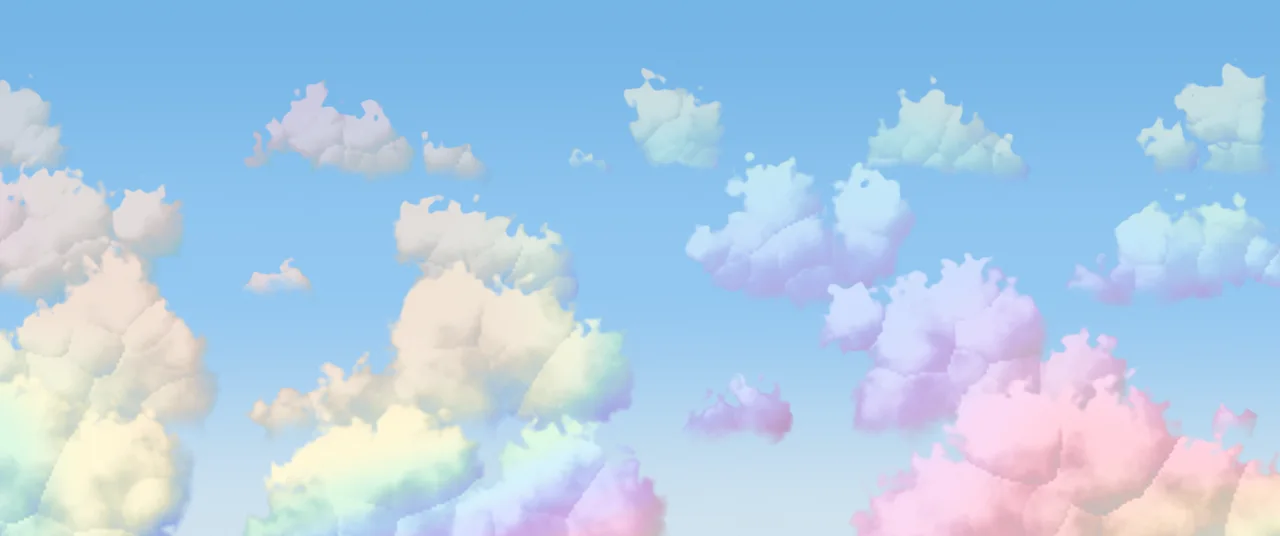 Light Blue Rainbow Clouds ultrawide wallpaper, 3440 × 1440