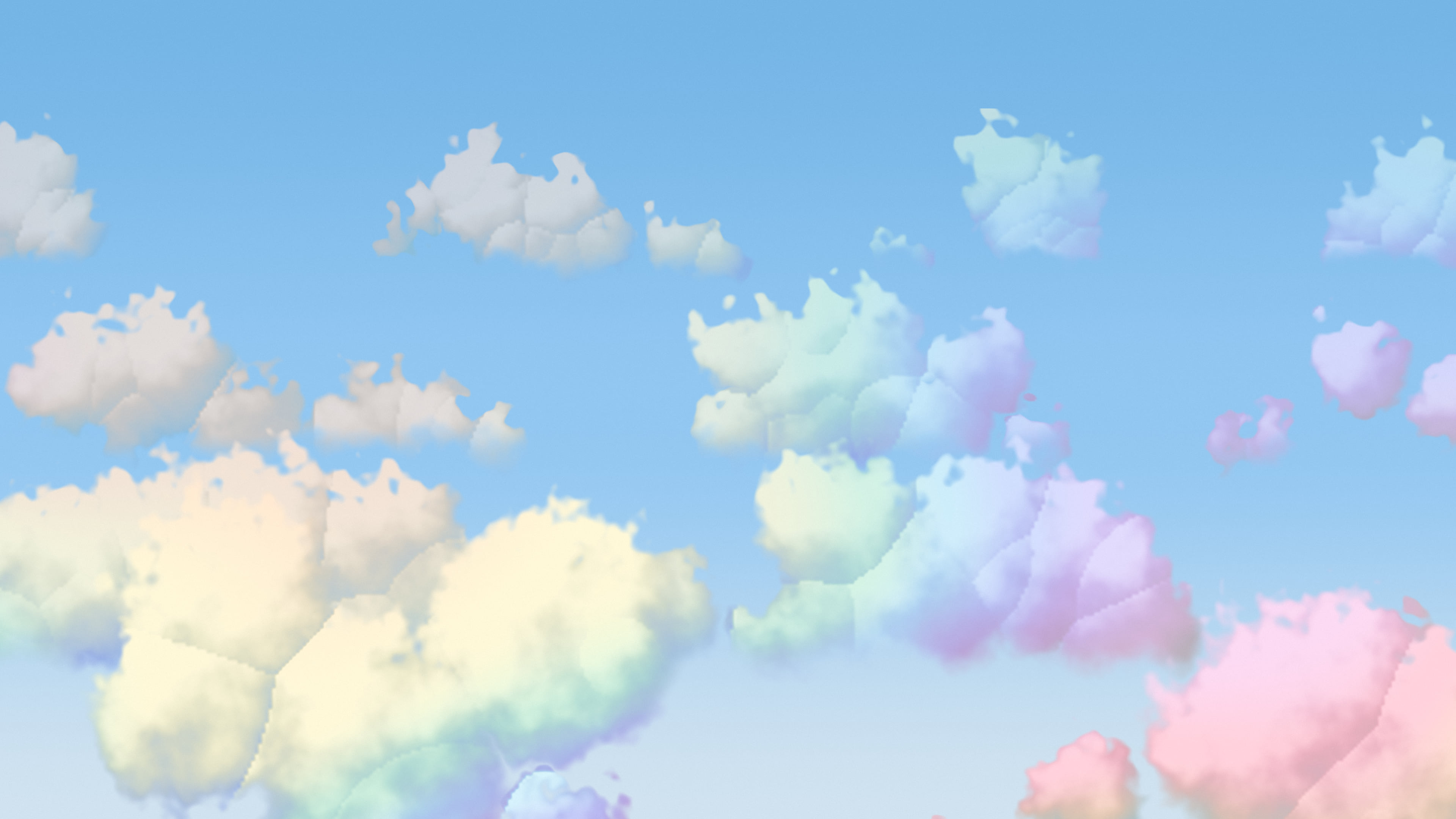 Light Blue Rainbow Clouds desktop wallpaper in 4K