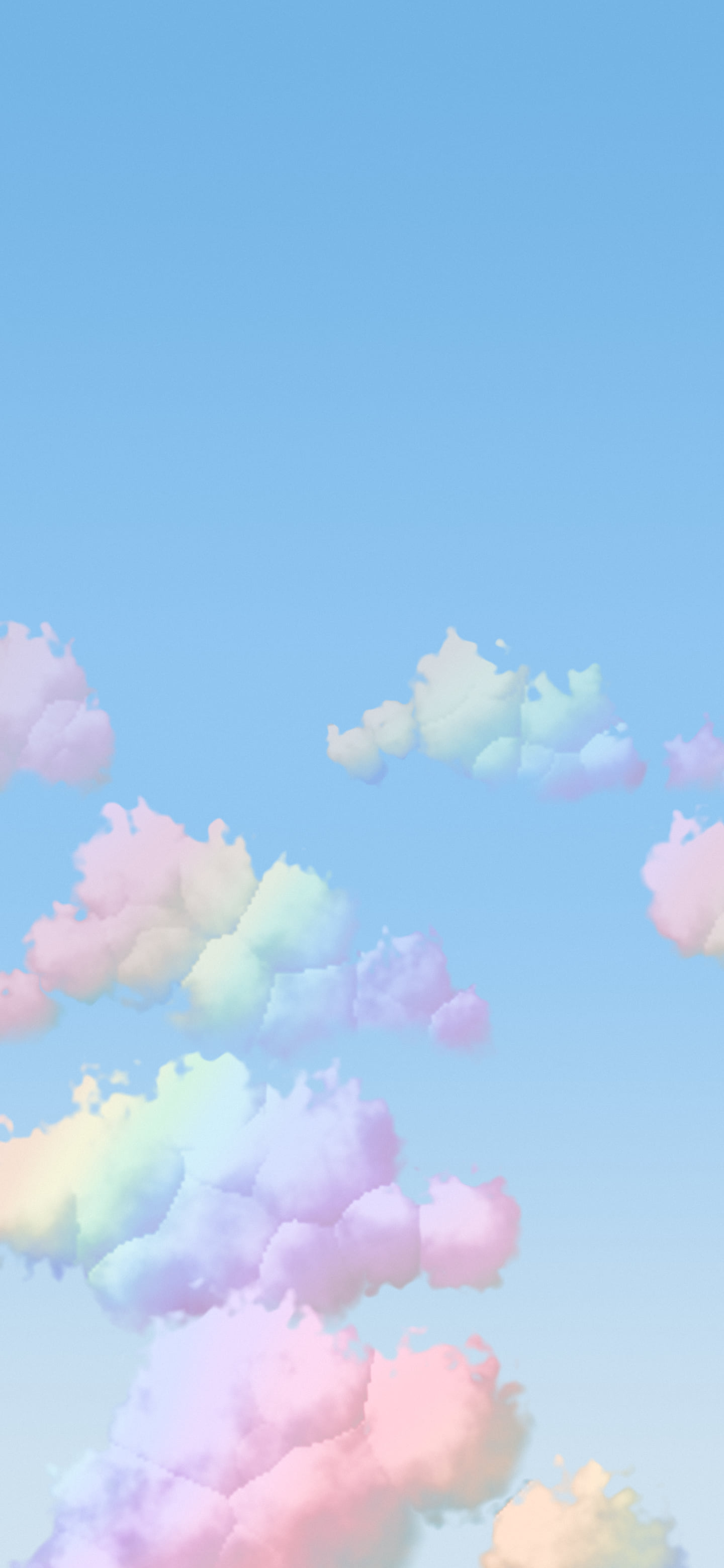 Light Blue Rainbow Clouds wallpaper for iPhone and Android