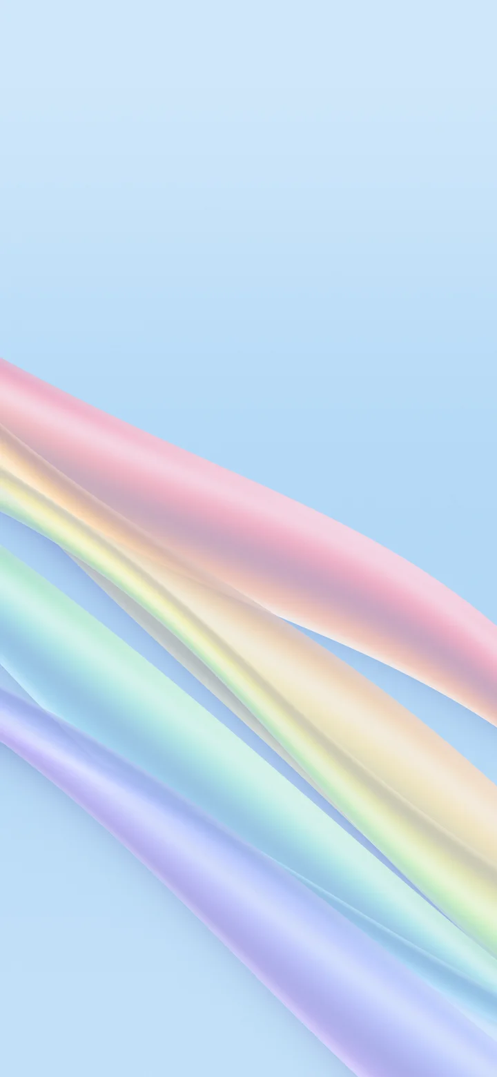 Light Blue Rainbow Waves wallpaper for iPhone and Android
