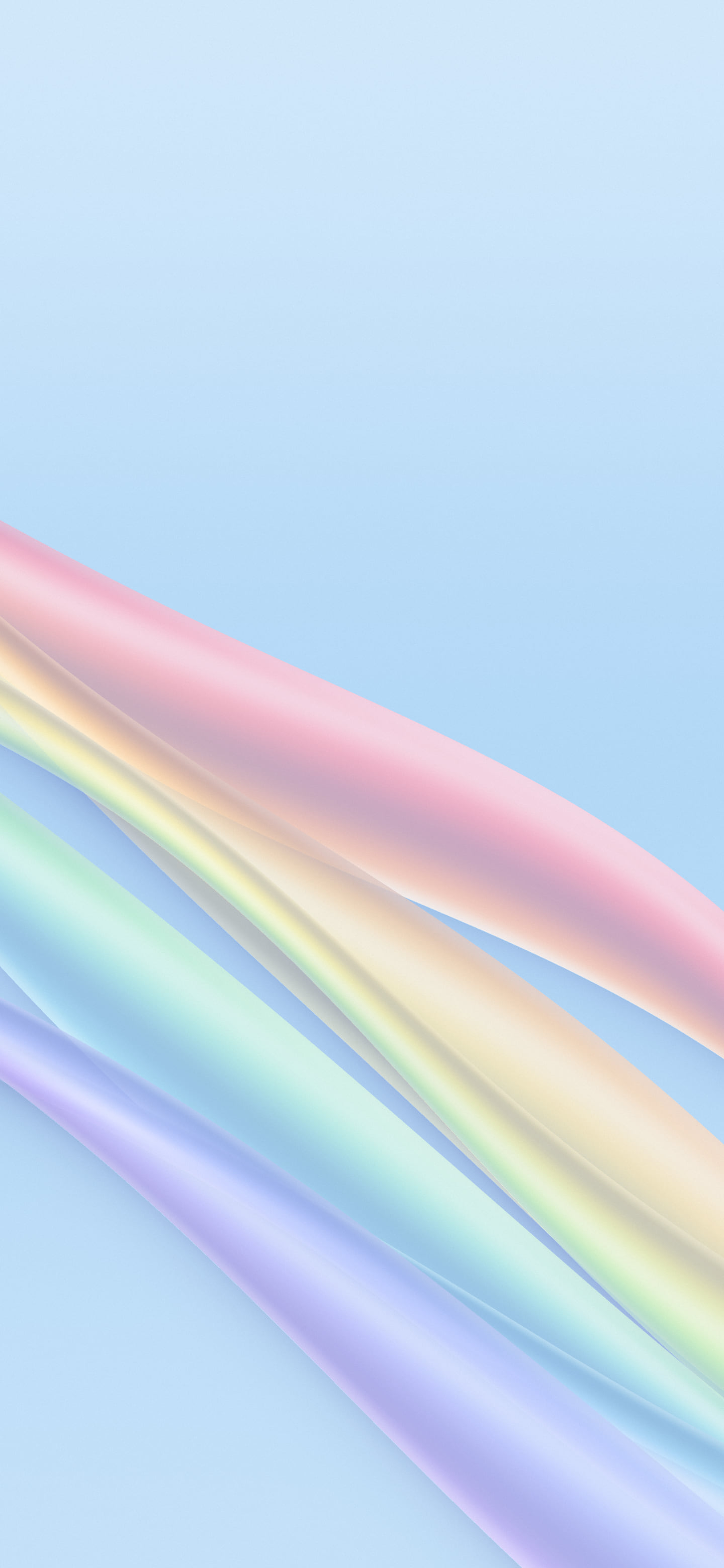 Light Blue Rainbow Waves wallpaper for iPhone and Android