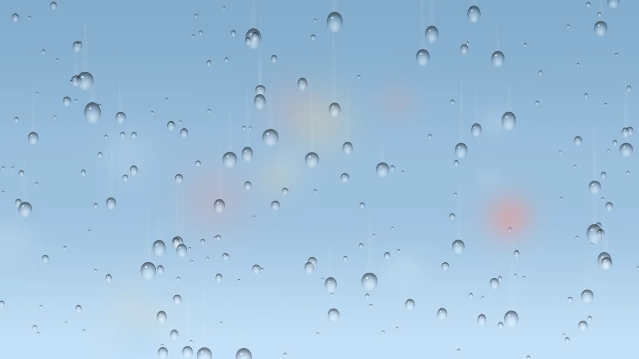 Light Blue Rainy Window desktop wallpaper in 4K