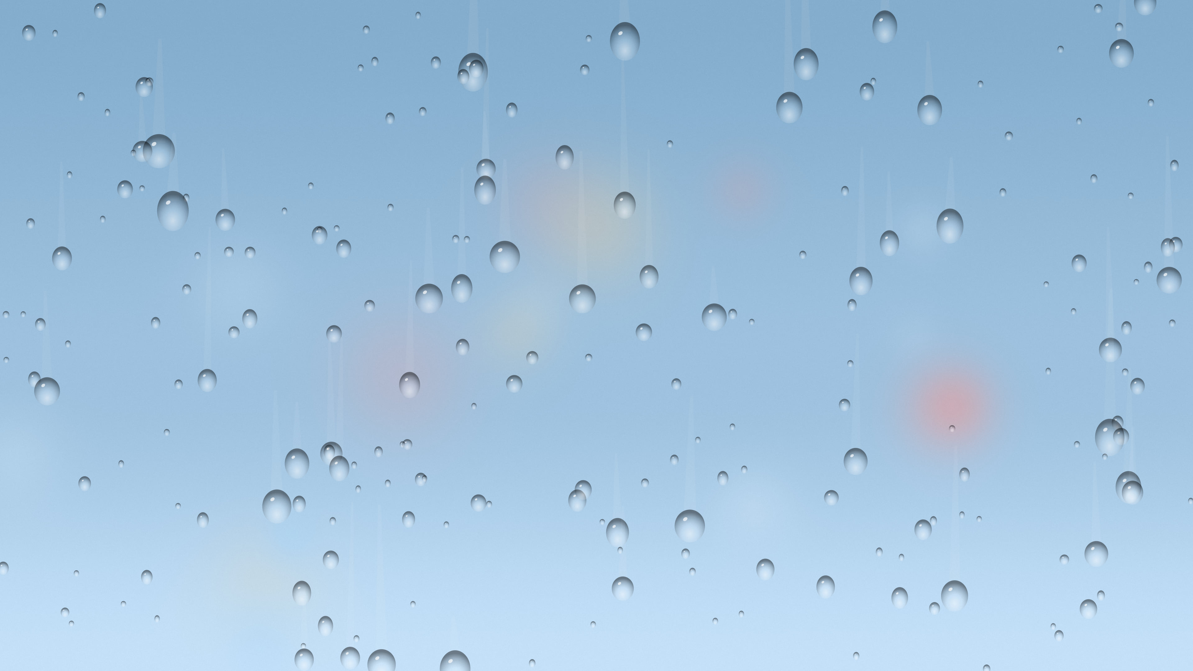 Light Blue Rainy Window desktop wallpaper in 4K