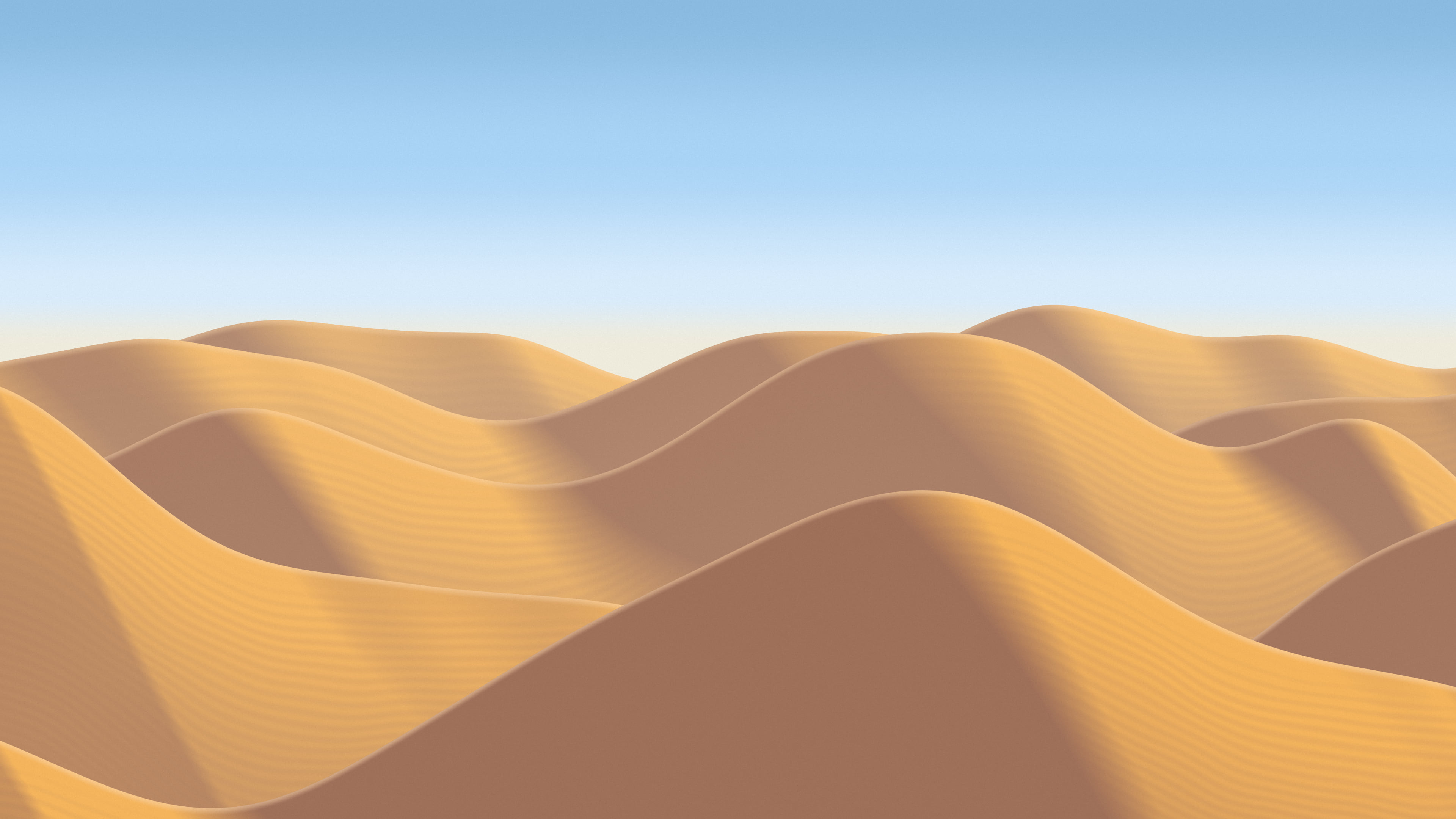 Light Blue Sand Dunes desktop wallpaper in 4K