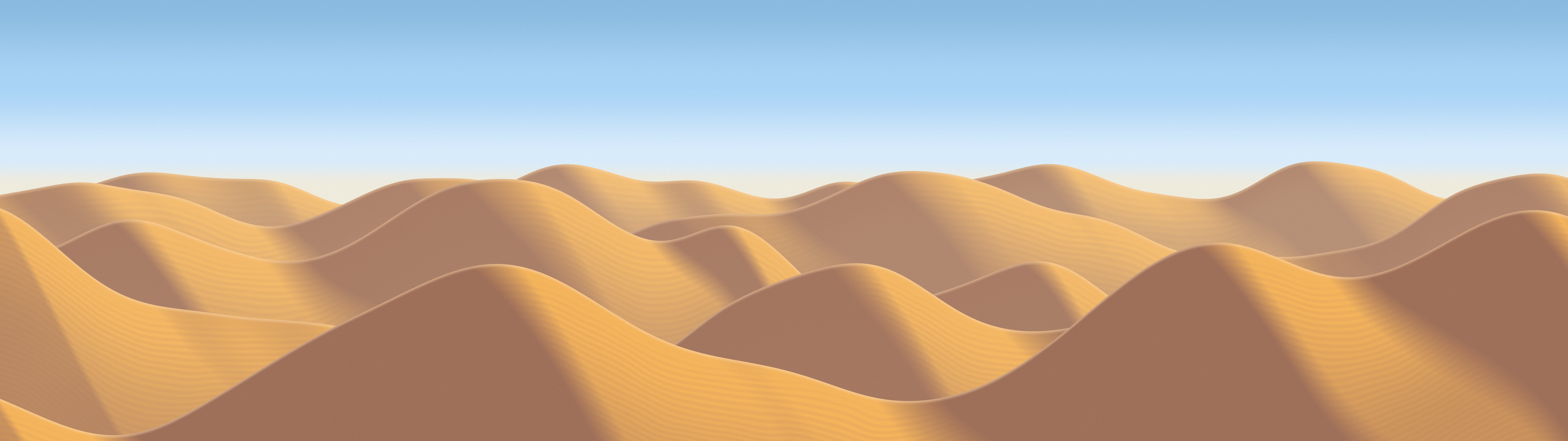 Light Blue Sand Dunes dual monitor wallpaper, 7680 × 2160