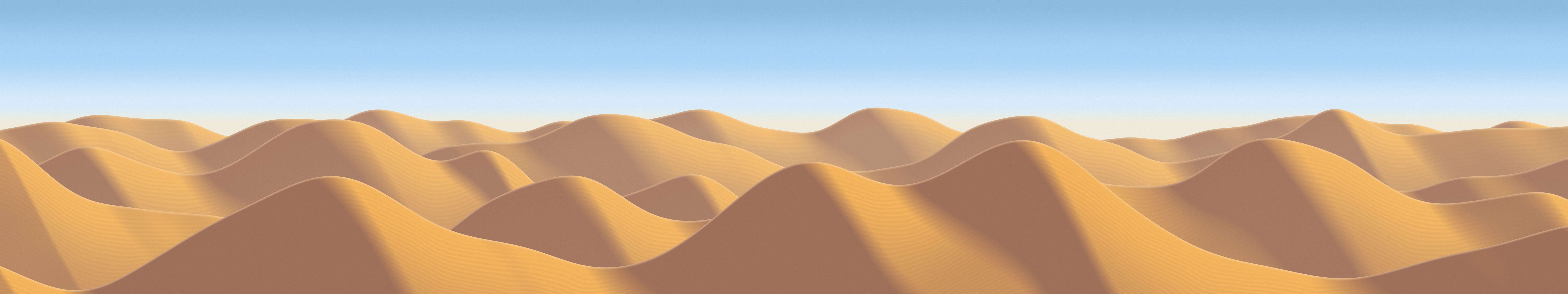 Light Blue Sand Dunes triple monitor wallpaper, 7680 × 1440