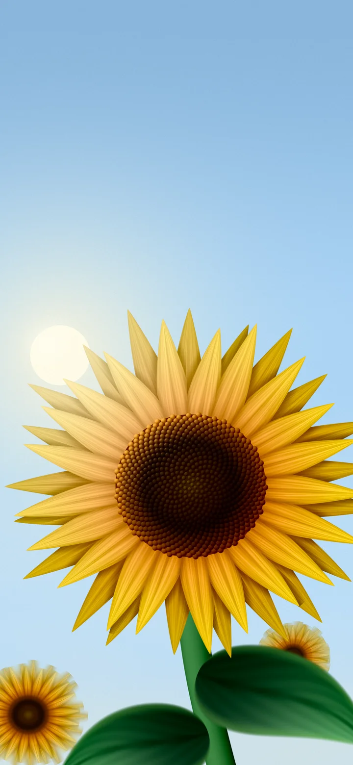Light Blue Sunflower Sky wallpaper for iPhone and Android