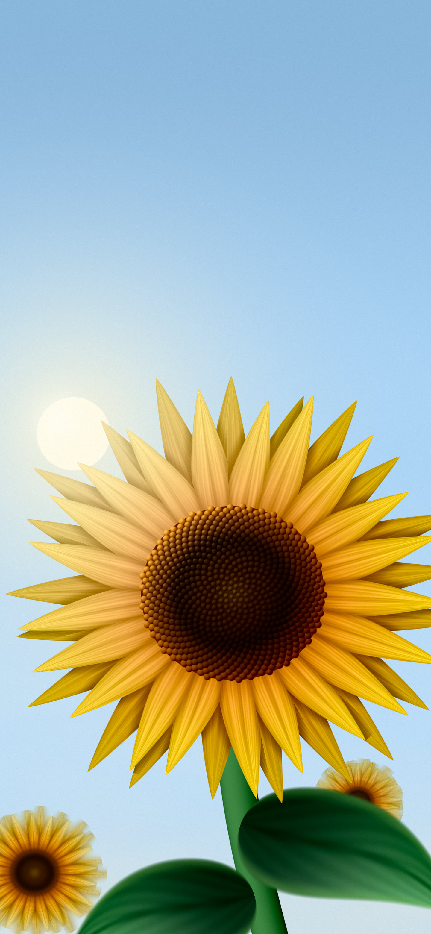 Light Blue Sunflower Sky wallpaper for iPhone and Android