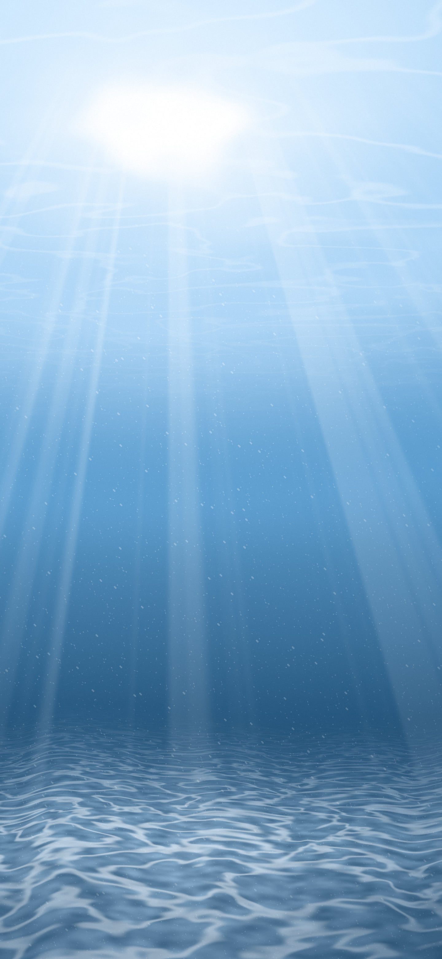 Light Blue Underwater Sun Rays wallpaper for iPhone and Android