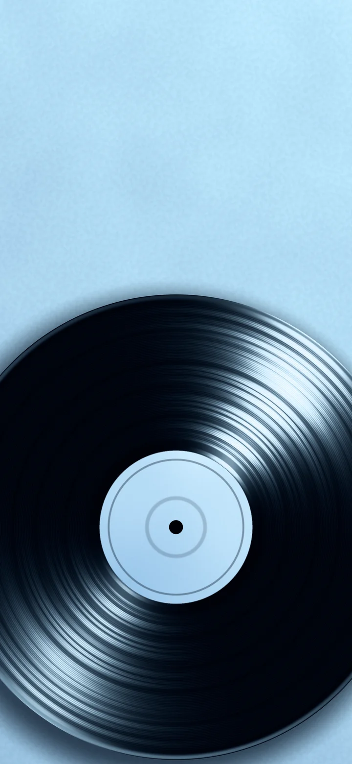 Light Blue Vinyl Record wallpaper for iPhone and Android