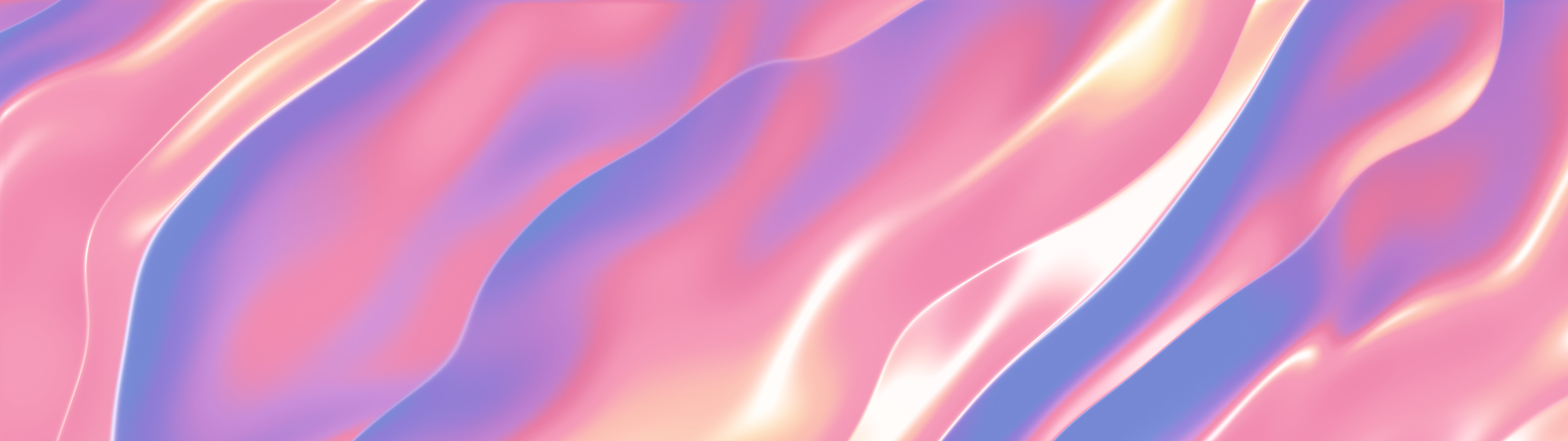 Light Pink Holographic Foil Folds dual monitor wallpaper, 7680 × 2160