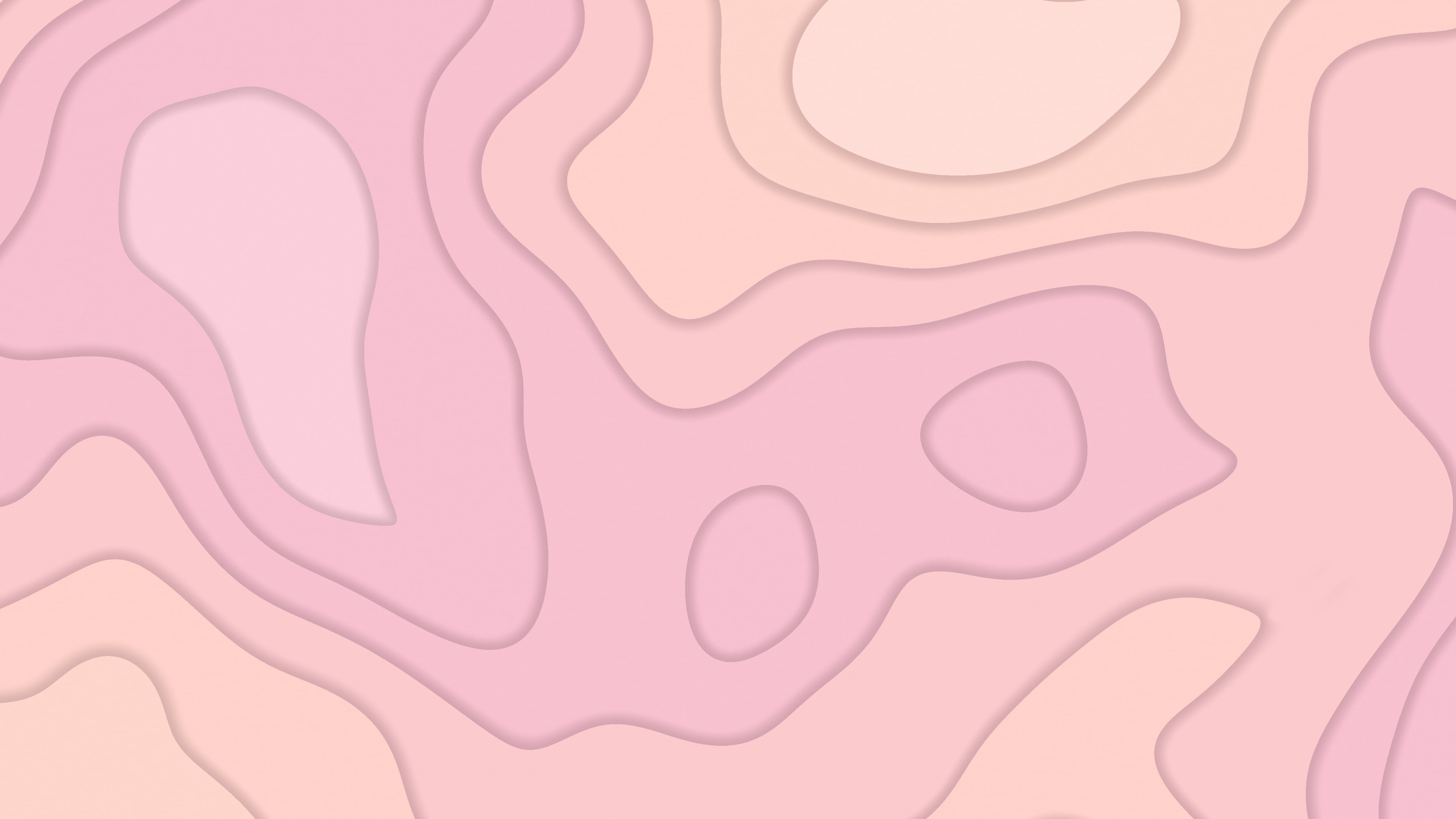 Light Pink Layered Topographic desktop wallpaper in 4K