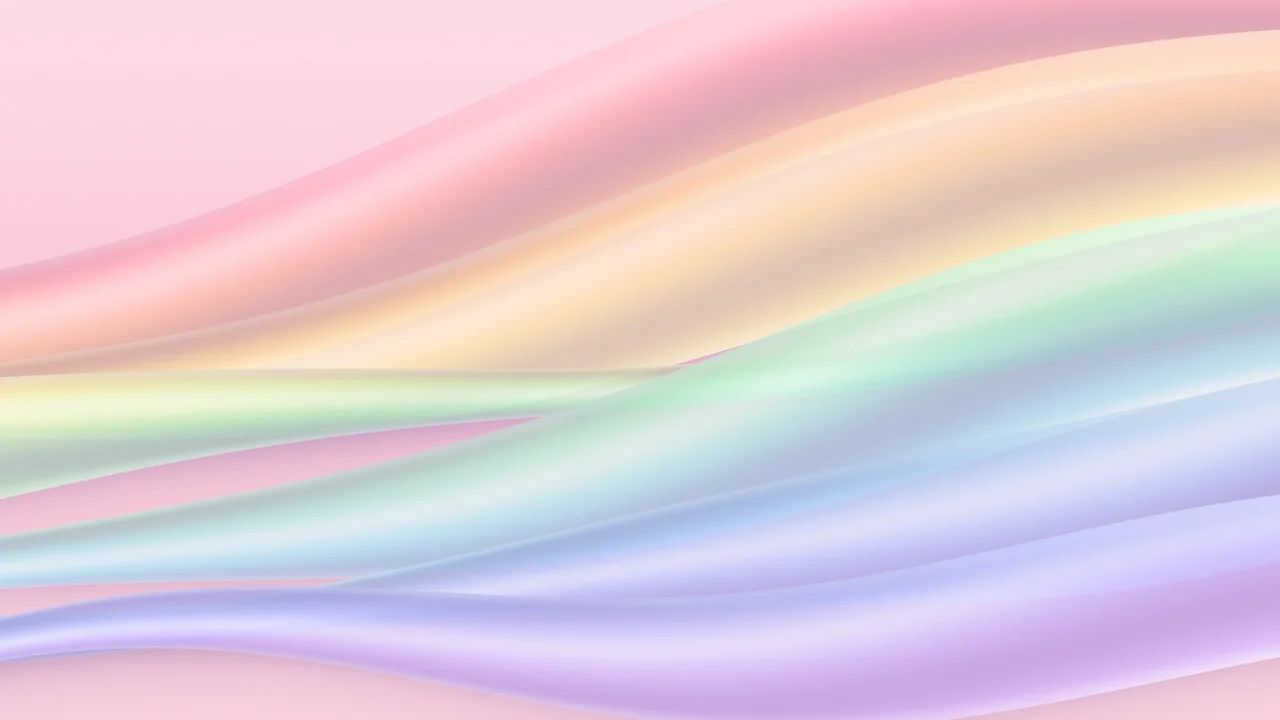 Light Pink Rainbow Waves desktop wallpaper in 4K