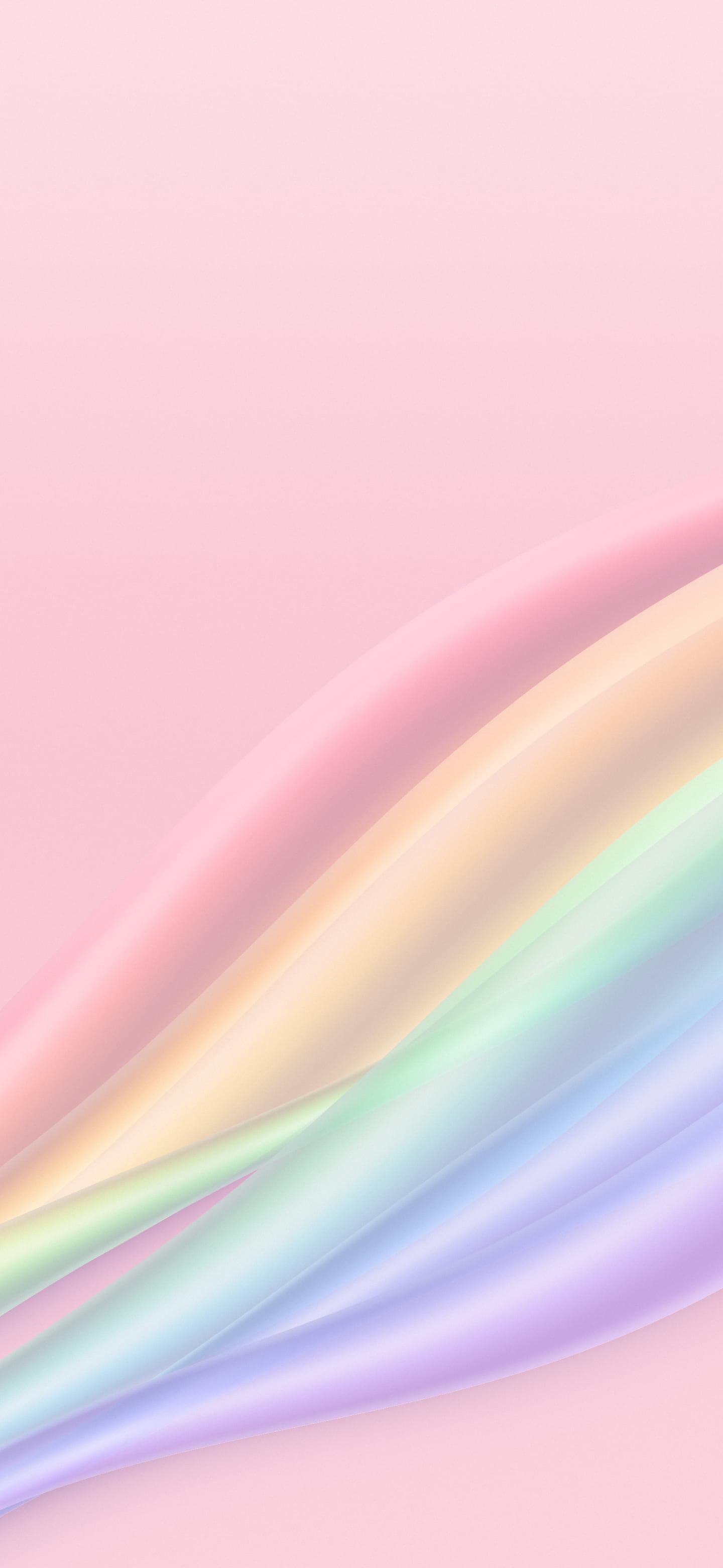 Light Pink Rainbow Waves wallpaper for iPhone and Android