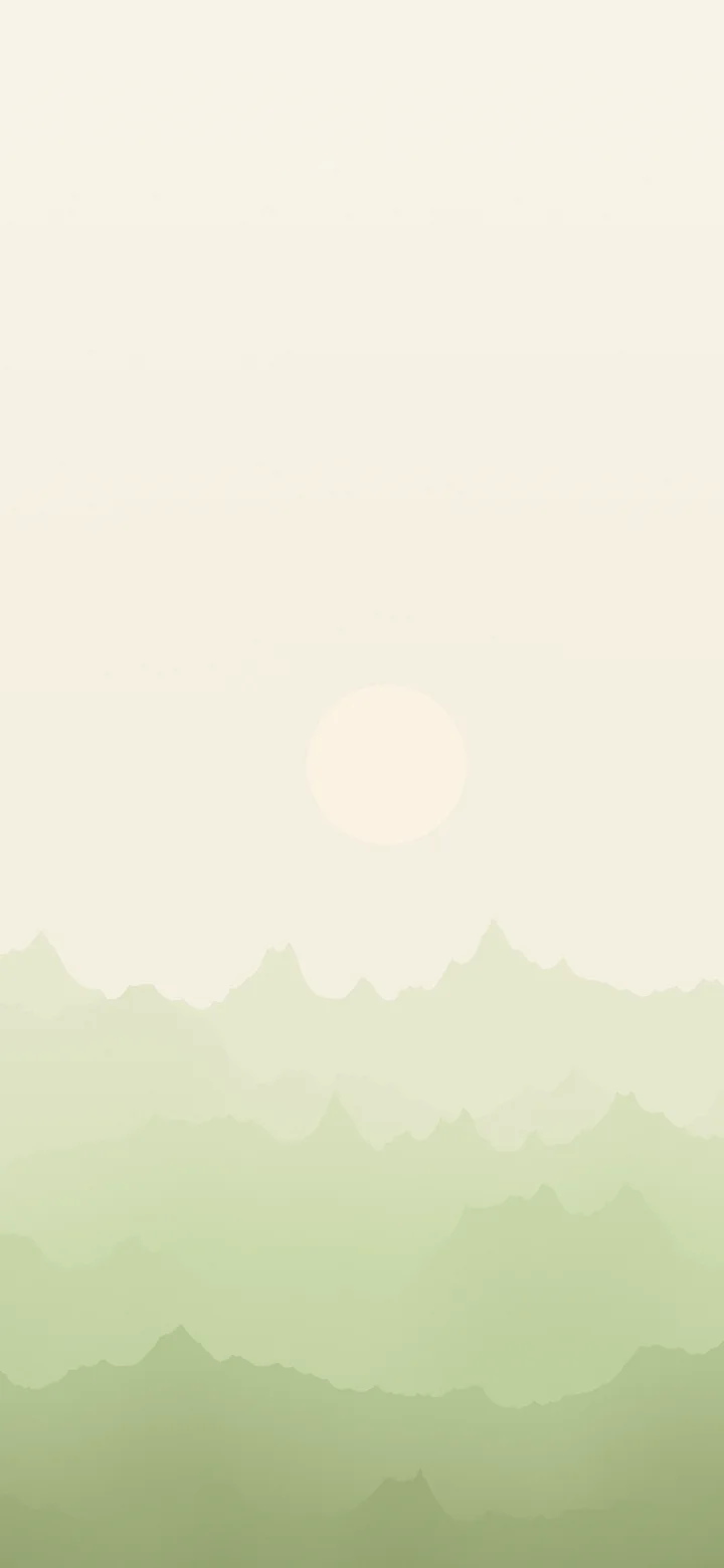 Matcha Minimalist Mountain Landscape wallpaper for iPhone and Android