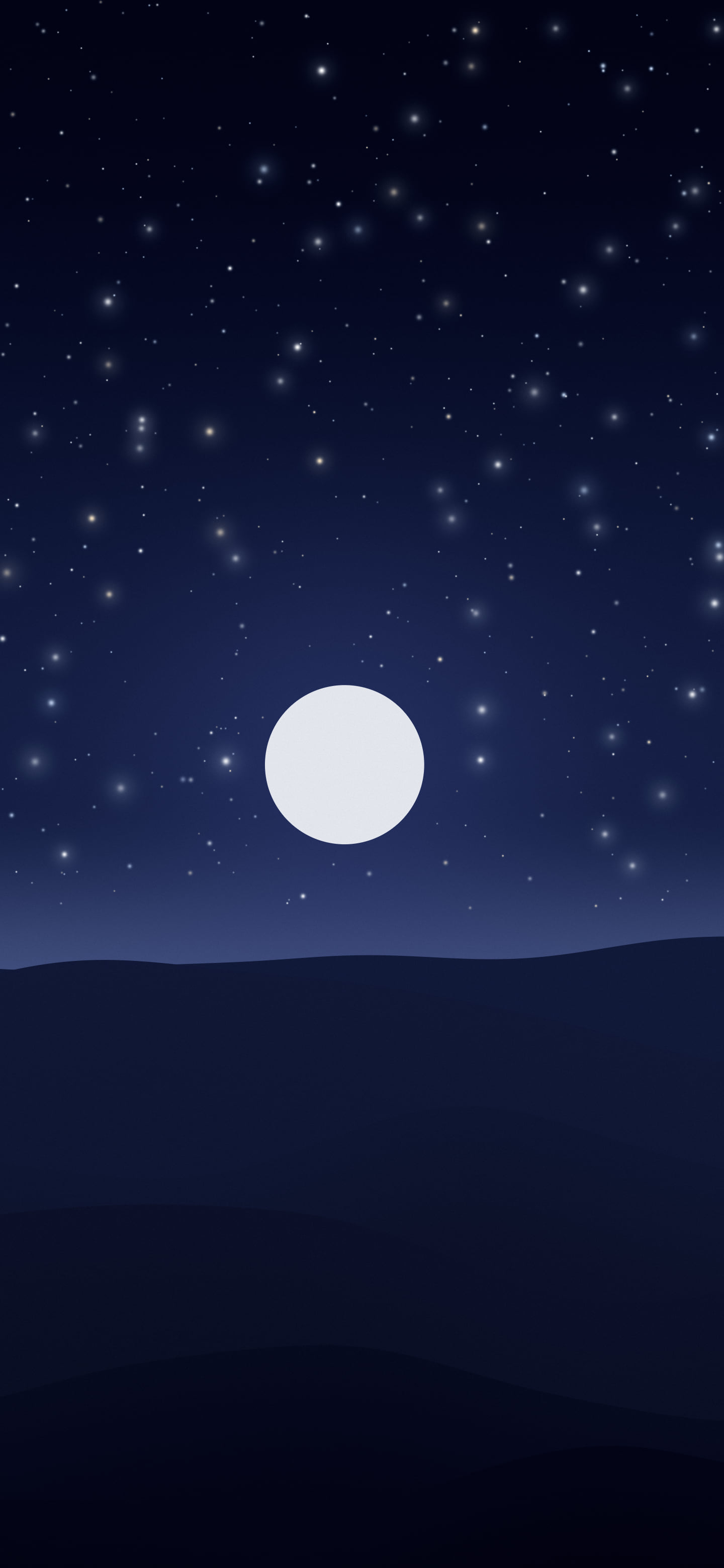 Midnight Blue Minimalist Desert Dunes wallpaper for iPhone and Android