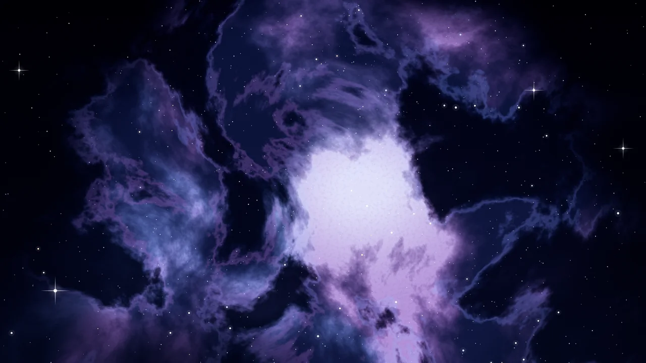 Midnight Blue Nebula desktop wallpaper in 4K