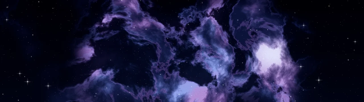Midnight Blue Nebula dual monitor wallpaper, 7680 × 2160