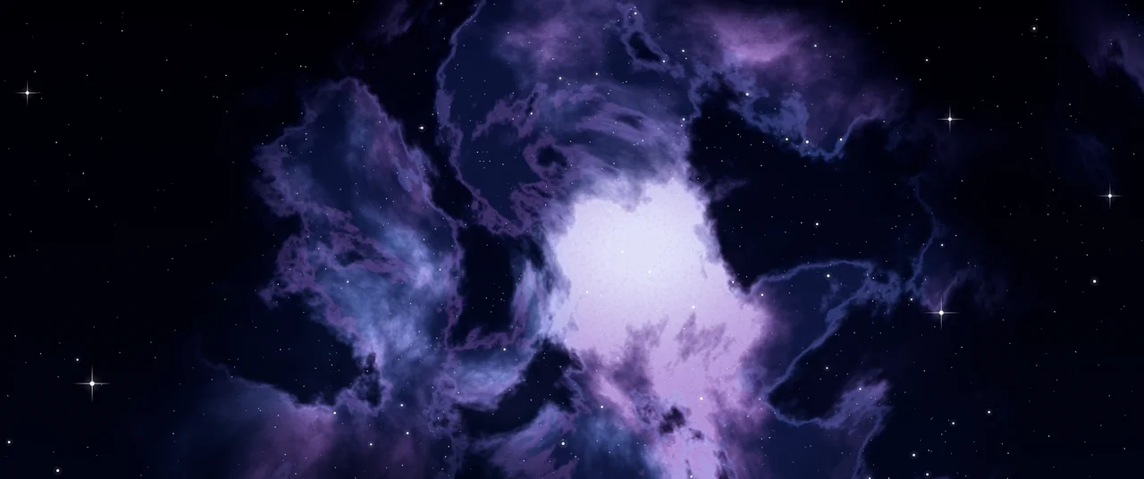 Midnight Blue Nebula ultrawide wallpaper, 3440 × 1440