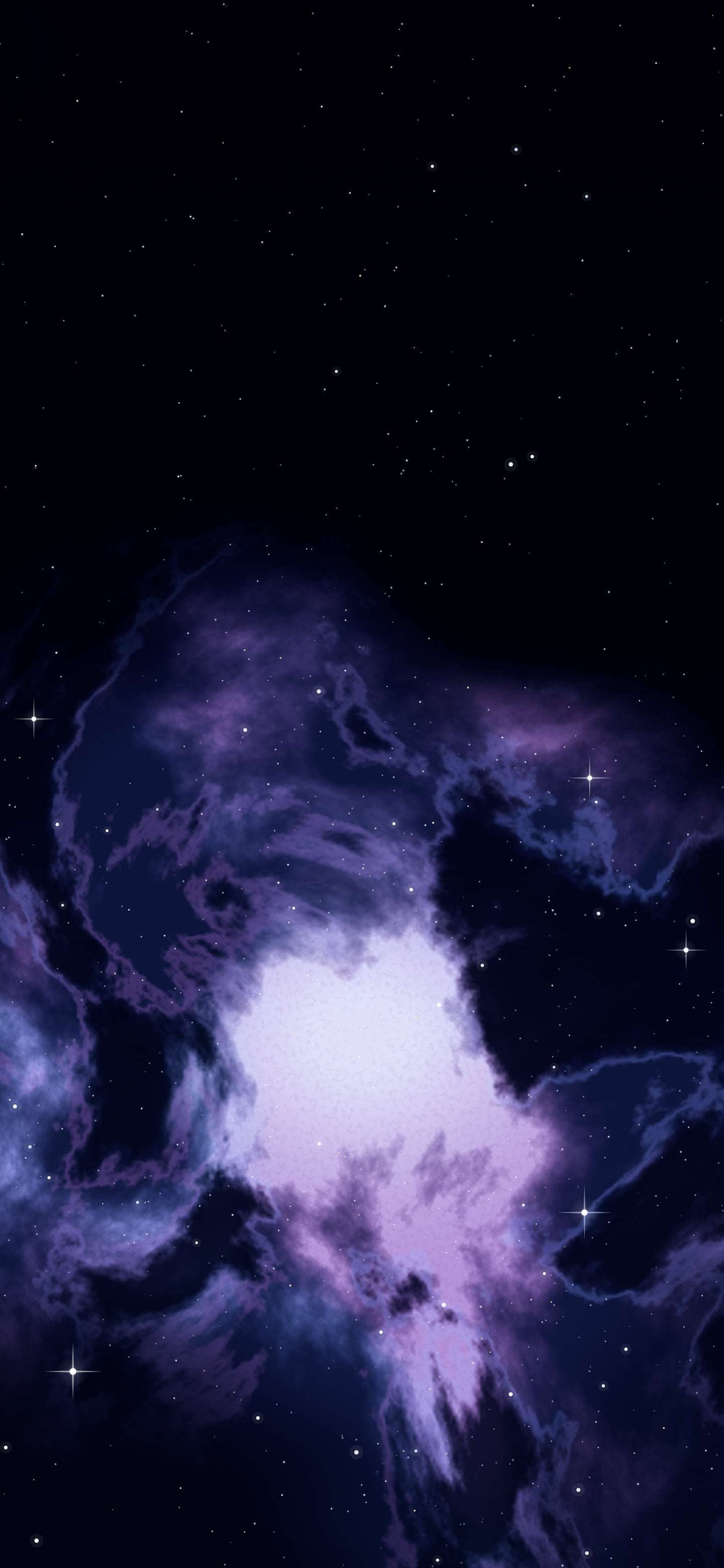 Midnight Blue Nebula wallpaper for iPhone and Android
