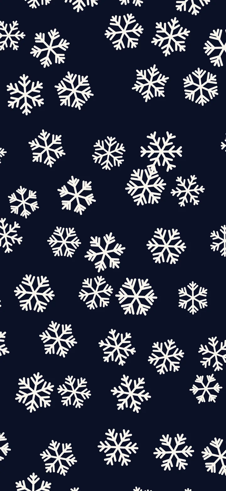 Midnight Blue Snowflake Pattern wallpaper for iPhone and Android