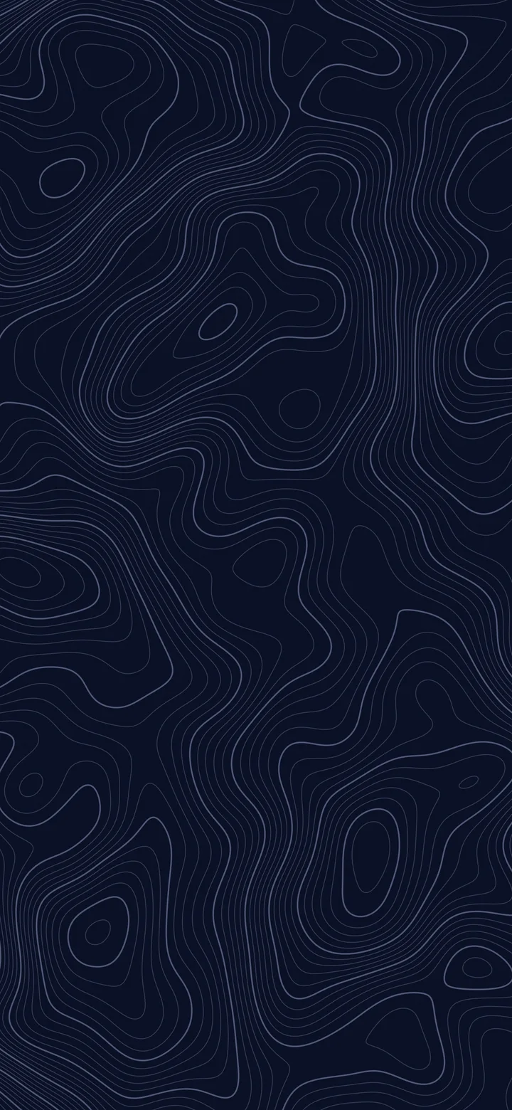 Midnight Blue Topographic Line wallpaper for iPhone and Android
