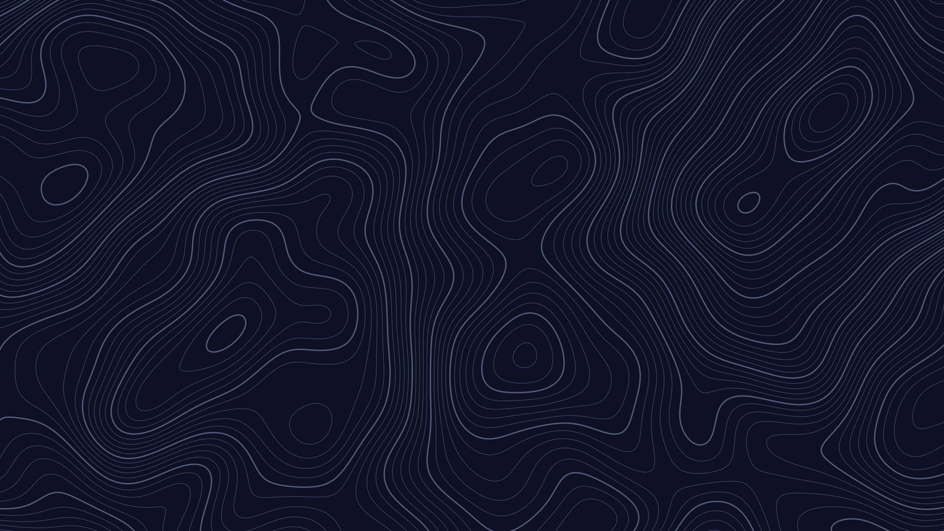 Midnight Blue Topographic Line desktop wallpaper in 4K