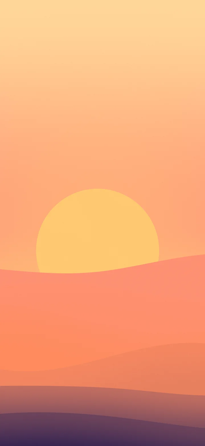 Minimalist Sunset Hills wallpaper for iPhone and Android