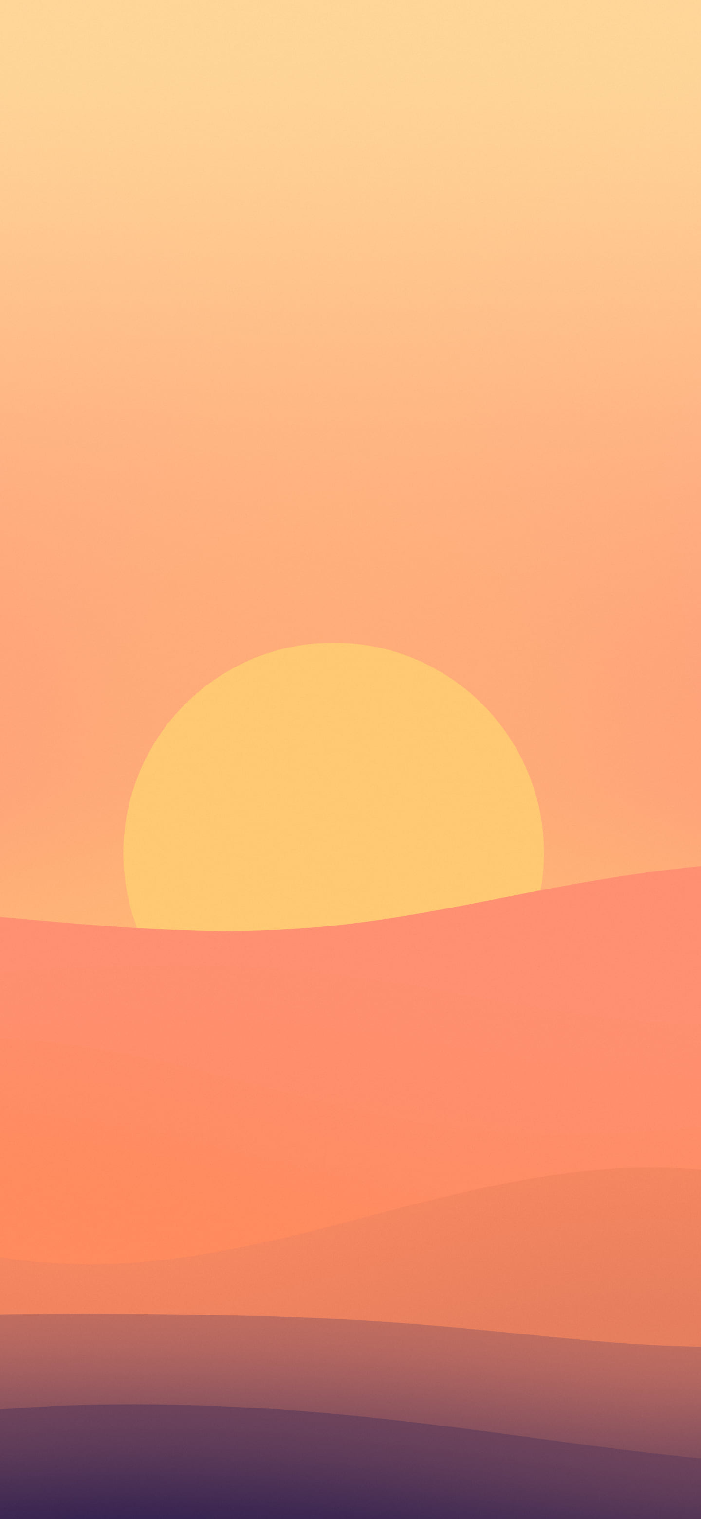 Minimalist Sunset Hills wallpaper for iPhone and Android
