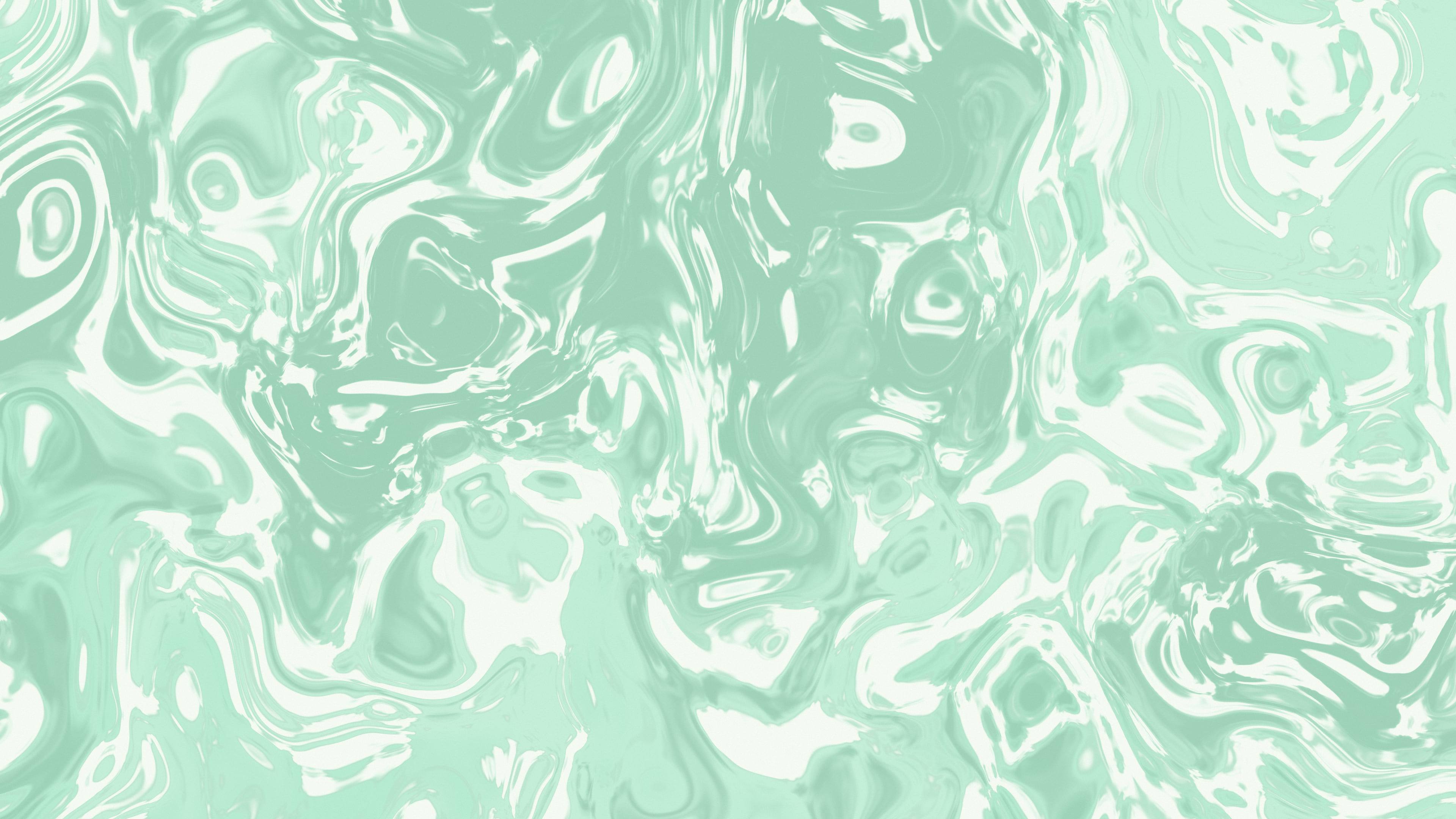 Mint and Cream Liquid Marble desktop wallpaper in 4K