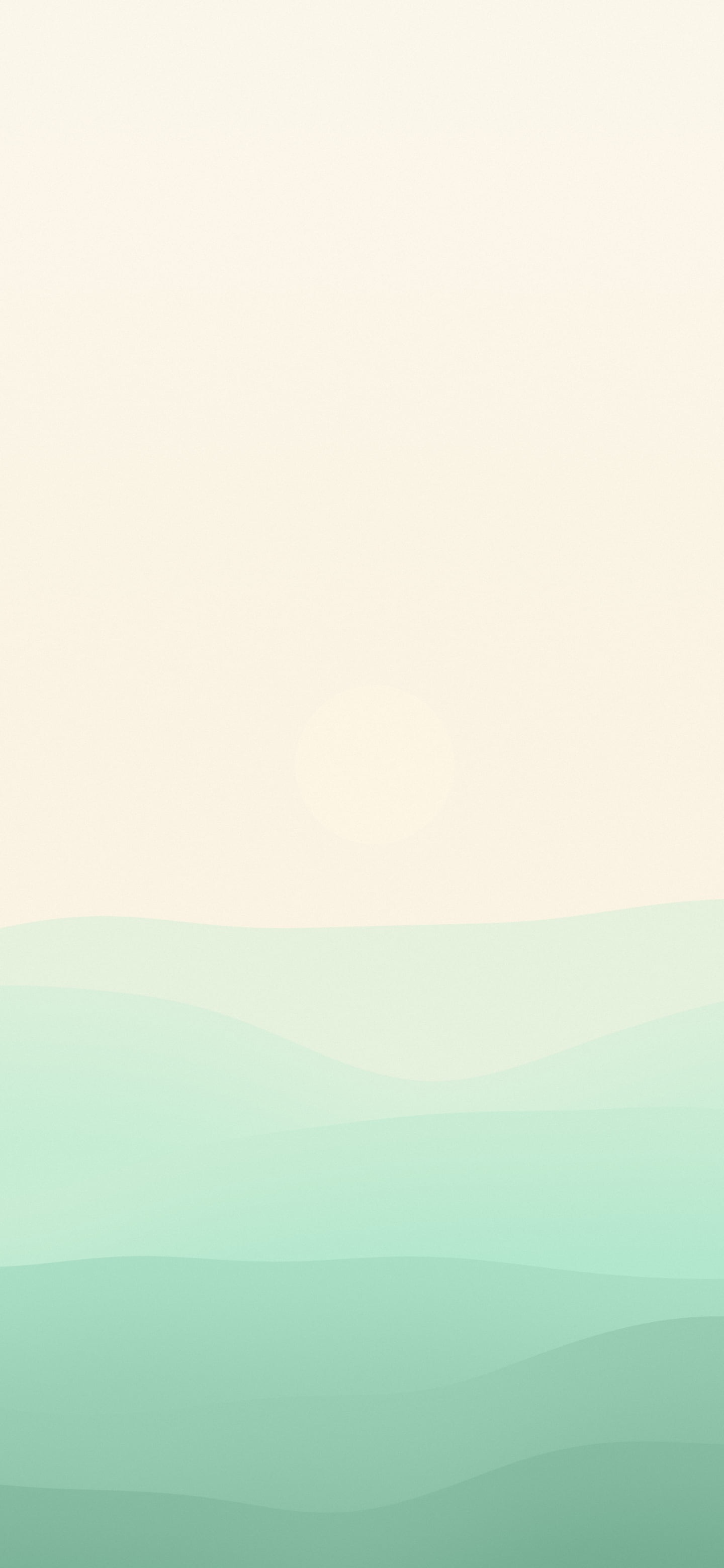 Mint and Cream Minimalist Desert Dunes wallpaper for iPhone and Android