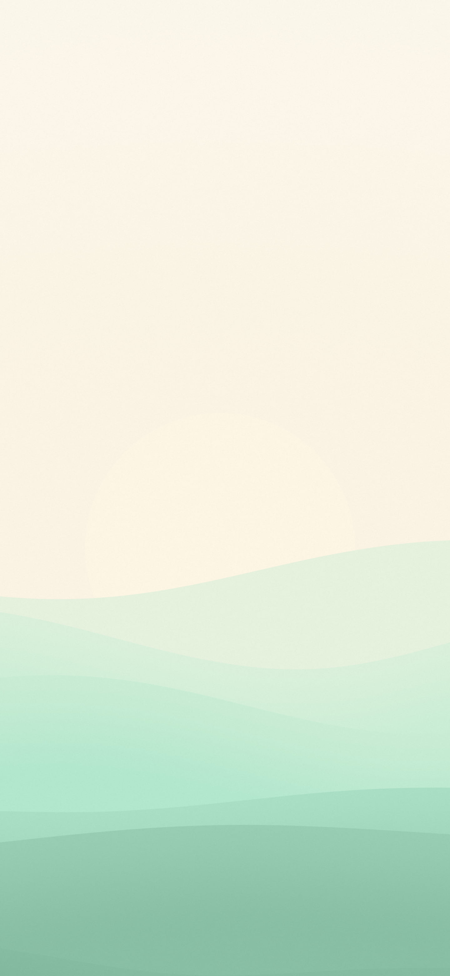 Mint and Cream Minimalist Sunset Hills wallpaper for iPhone and Android