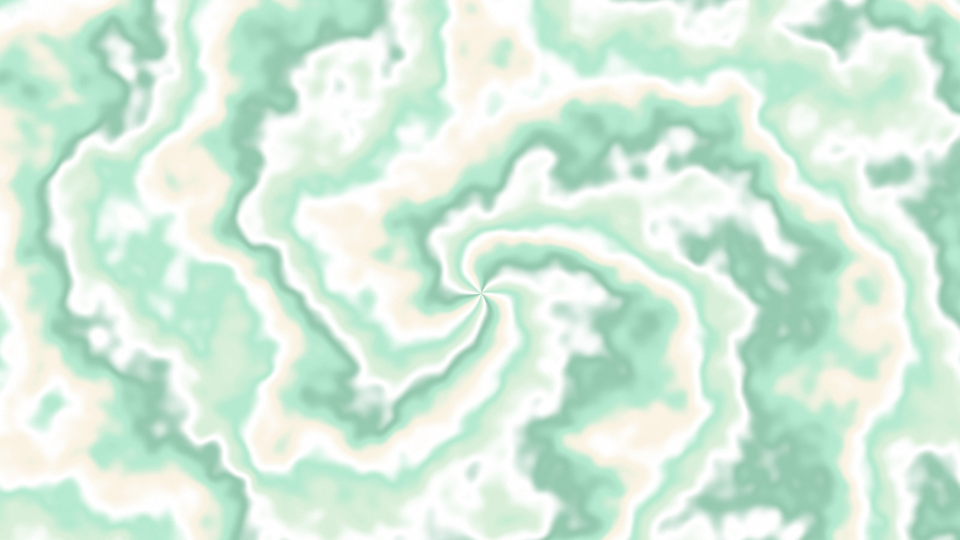 Mint and Cream Spiral Tie Dye desktop wallpaper in 4K