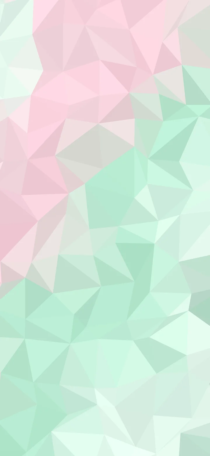 Mint and Pastel Pink Low Poly wallpaper for iPhone and Android