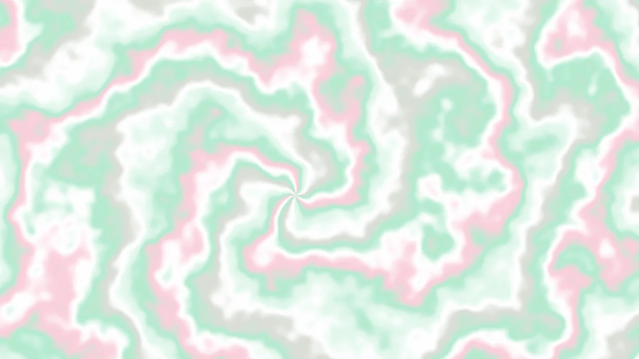 Mint and Pastel Pink Spiral Tie Dye desktop wallpaper in 4K
