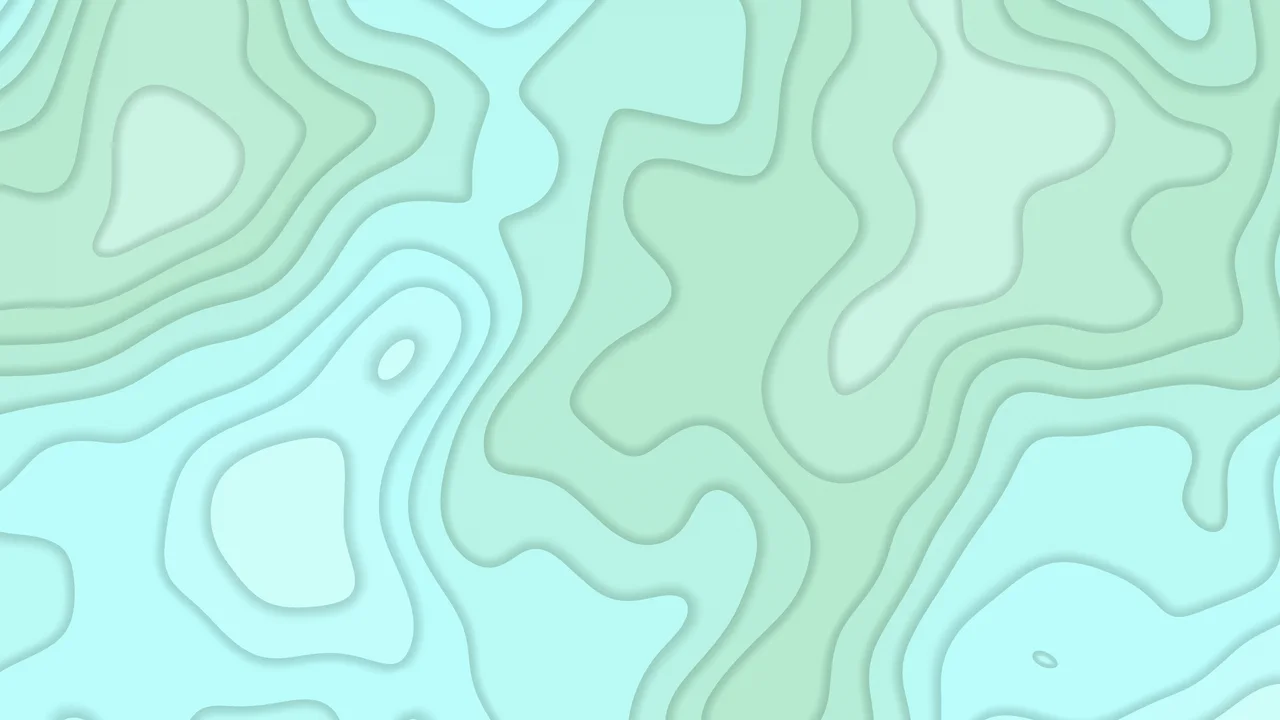 Mint Layered Topographic desktop wallpaper in 4K