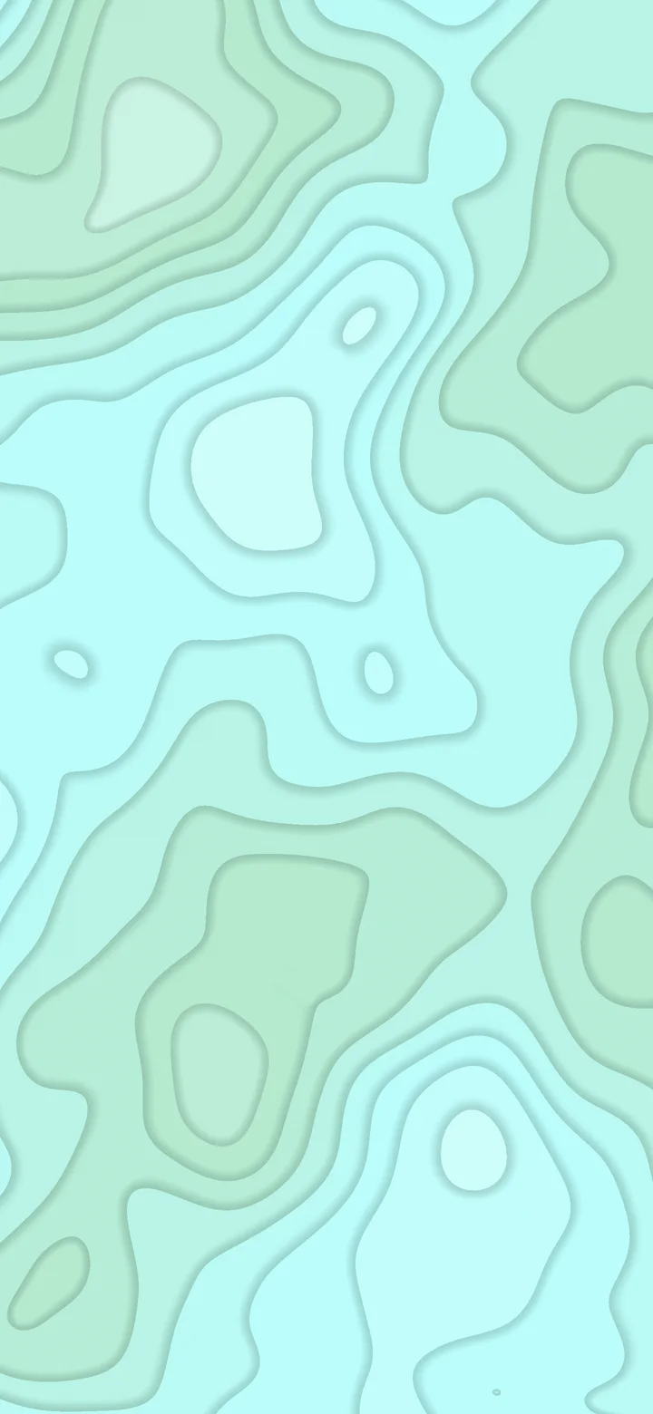 Mint Layered Topographic wallpaper for iPhone and Android